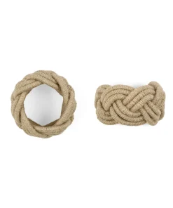 Braided Rope Napkin Rings, Set of 4