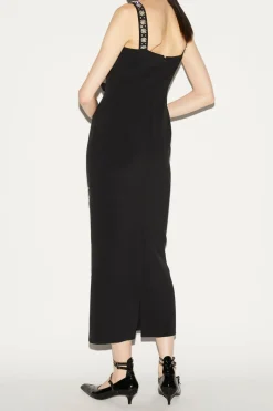 Brandy Dress Black Embellished Crepe