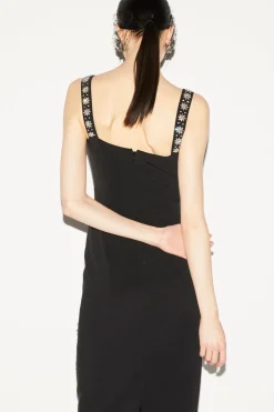 Brandy Dress Black Embellished Crepe