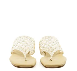 Brenda Flat Natural Raffia Sandal