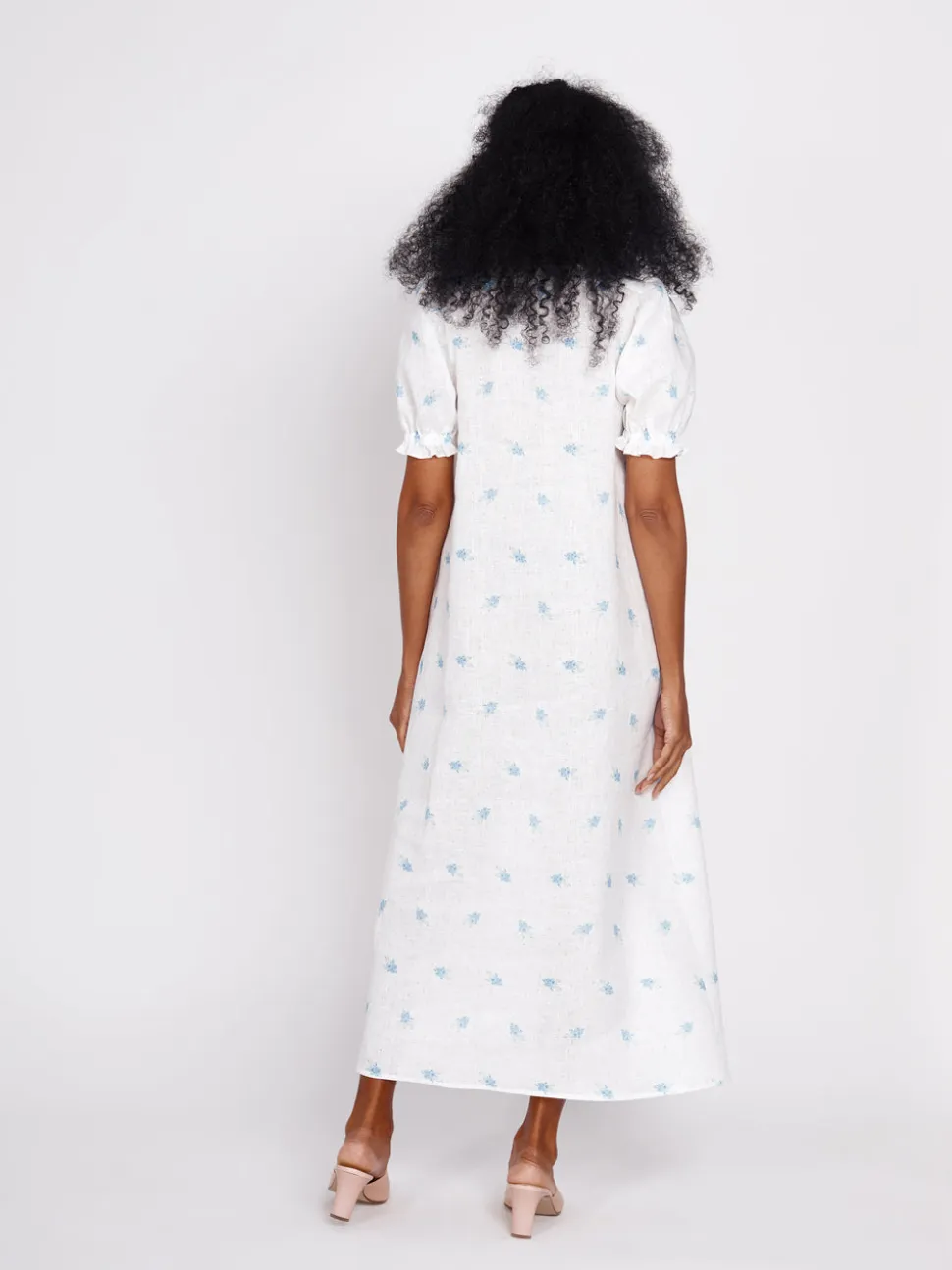 Brigitte Linen Maxi Dress in Linum