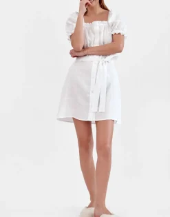 Brigitte Mini Dress in White