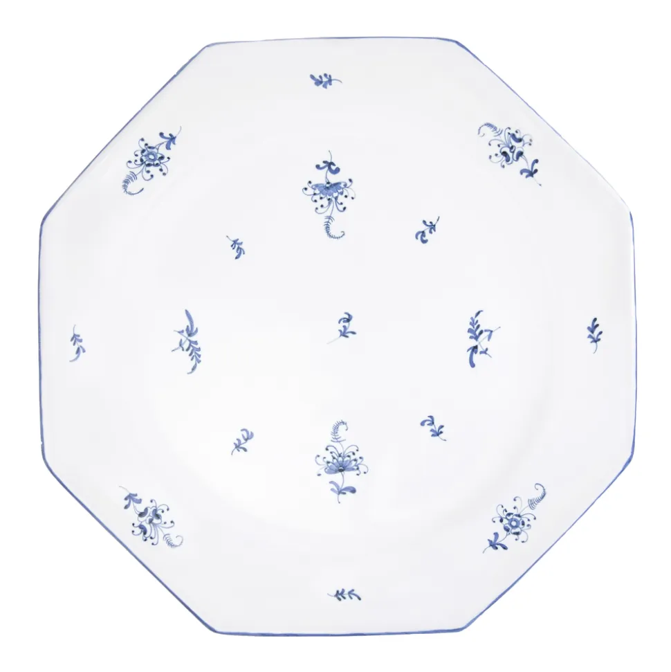 Brindille Large Dinner Plate, Bleu Moustiers