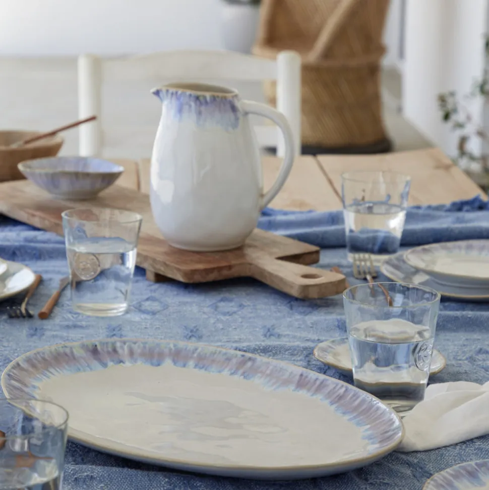 Brisa Collection Oval Platter 16" in Ria Blue