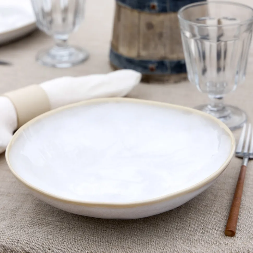 Brisa Collection Pasta Bowls 9" in Branca, Set of 6