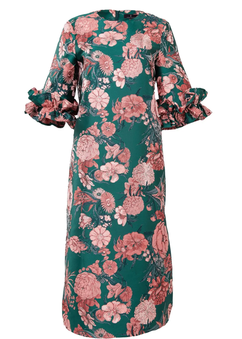 Bronwyn Dress in Forest Mum Jacquard