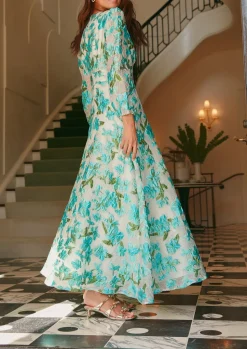 Brooke Gown in Tropical Organza