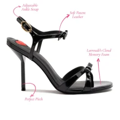Brooks Sandal In Black Patent Leather