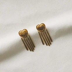 Brushed Party Harty Earrings