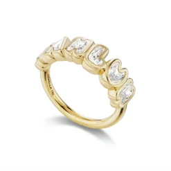 Bubble Bezel Diamond Name Ring