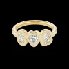 Bubble Bezel Diamond True Love Ring