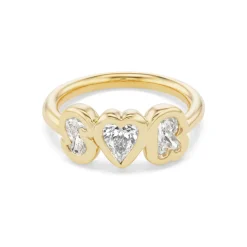 Bubble Bezel Diamond True Love Ring