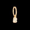 Bubble Bezel Huggie with White Diamond Letter