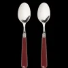 Burgundy Dessert Spoons, Set of 2