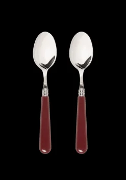 Burgundy Dessert Spoons, Set of 2