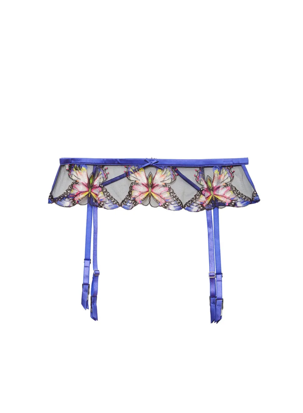 Butterfly Embroidery Garter Belt