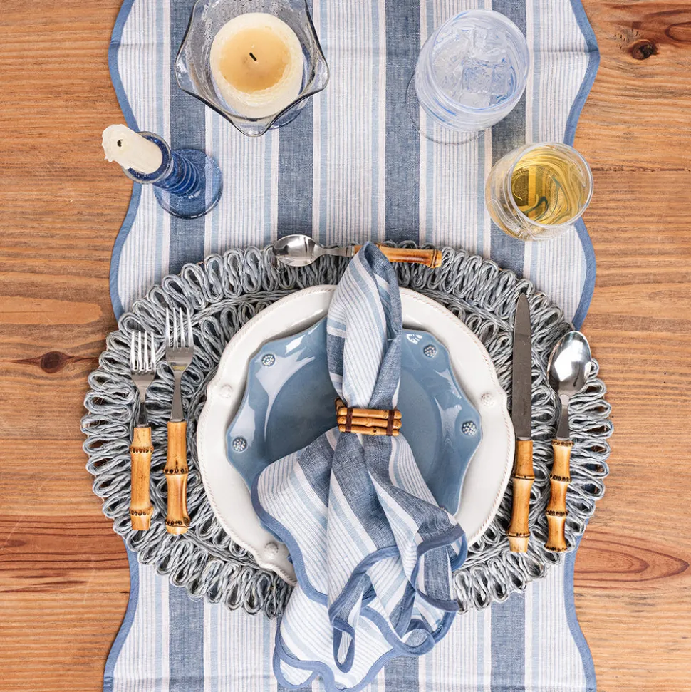 Cabana Stripe 18" x 90" Table Runner in Ocean