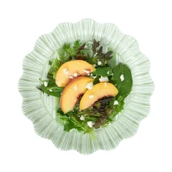 Cabana Stripe Melamine Dessert/Salad Plate, Set of 4 in Seagrass