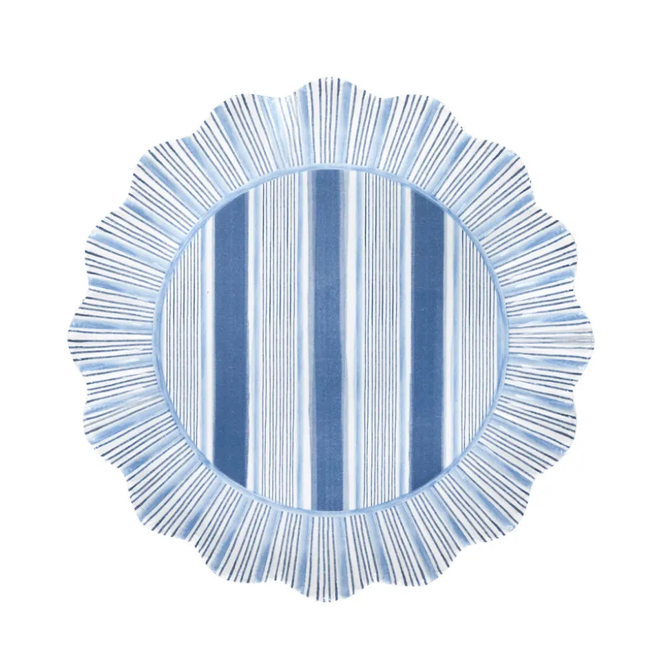 Cabana Stripe Melamine Dessert/Salad Plate Assorted, Set of 4 in Multi