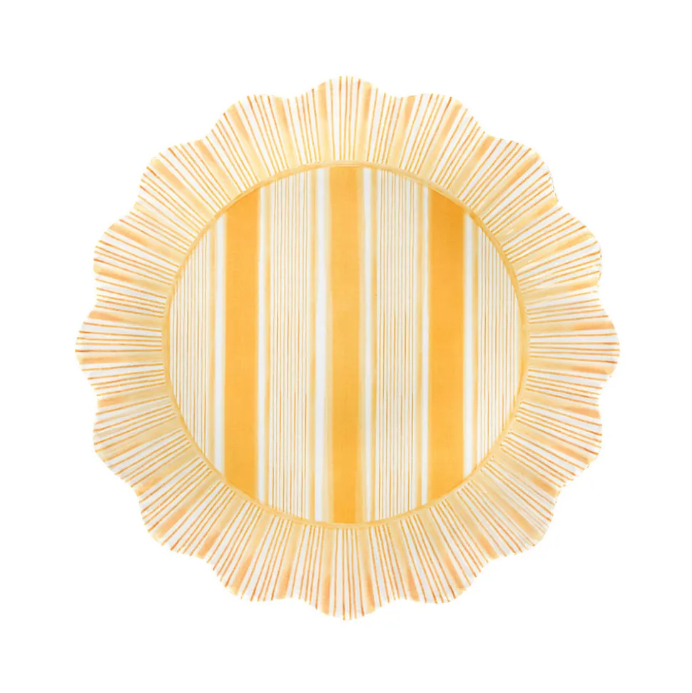 Cabana Stripe Melamine Dessert/Salad Plate Assorted, Set of 4 in Multi