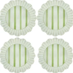 Cabana Stripe Melamine Dinner Plate, Set of 4 in Seagrass
