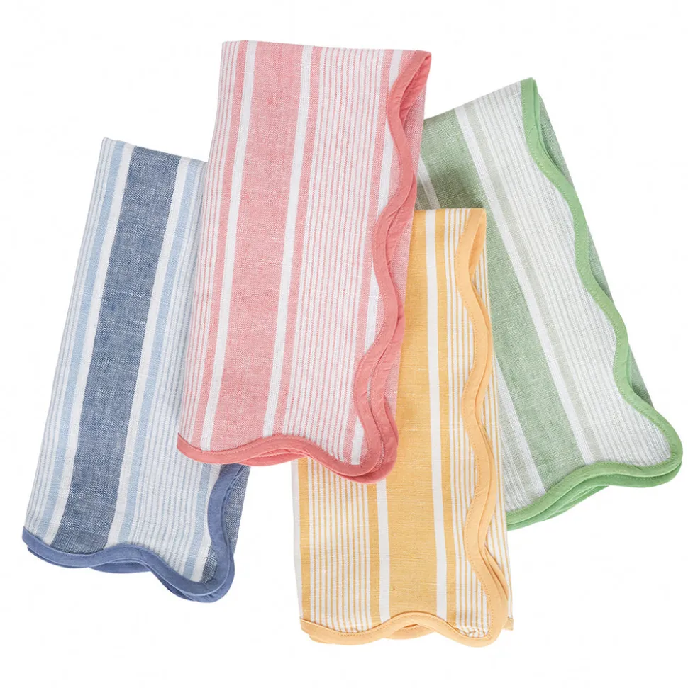 Cabana Stripe Napkin Assorted, Set of 4 in Multi