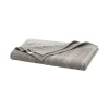 Cable Knit Baby Blanket in Heathered Pewter