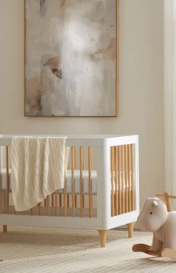 Cable Knit Baby Blanket in Natural