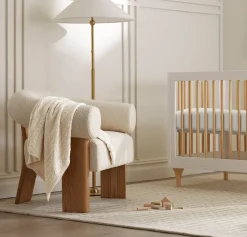 Cable Knit Baby Blanket in Natural