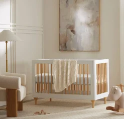 Cable Knit Baby Blanket in Natural