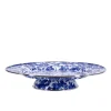 Cake Plate in Cobalt Swirl