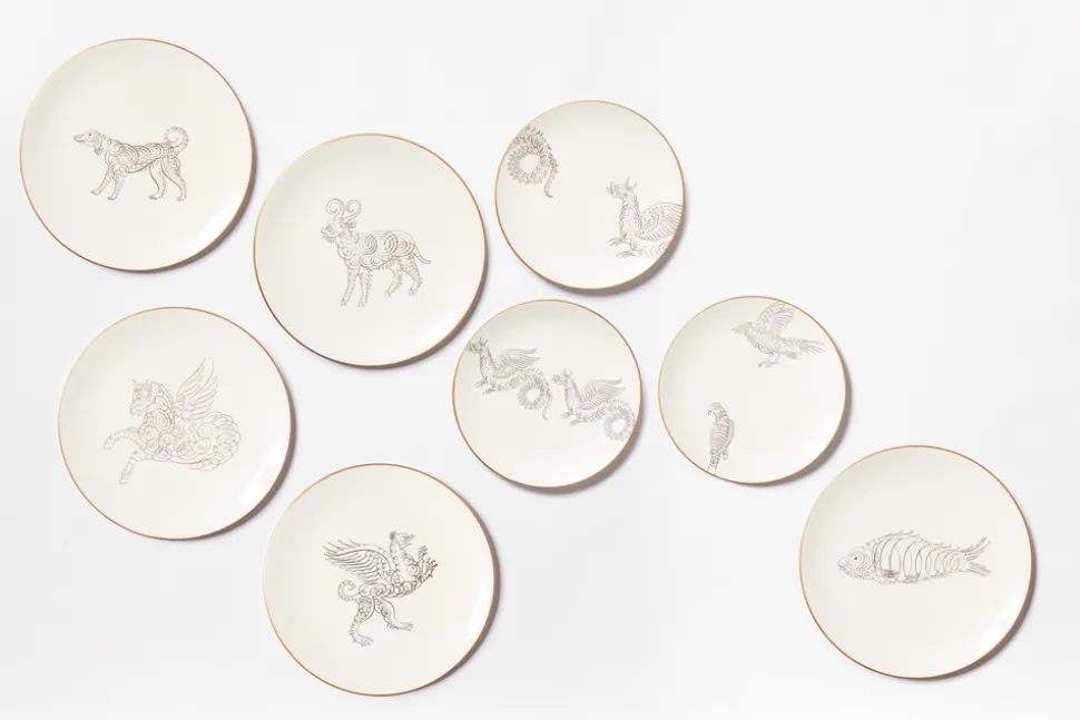 Calligraphario Multiple Dessert Plate, Set of 4