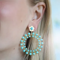 Camille Hoop in Turquoise