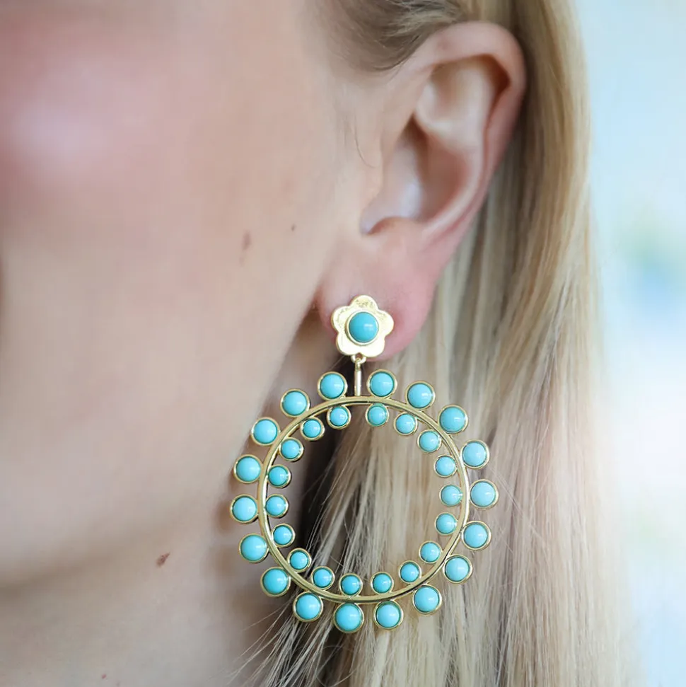 Camille Hoop in Turquoise