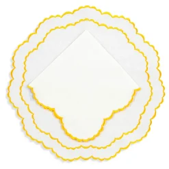 Camille Linen Placemats and Napkins, Set of 12