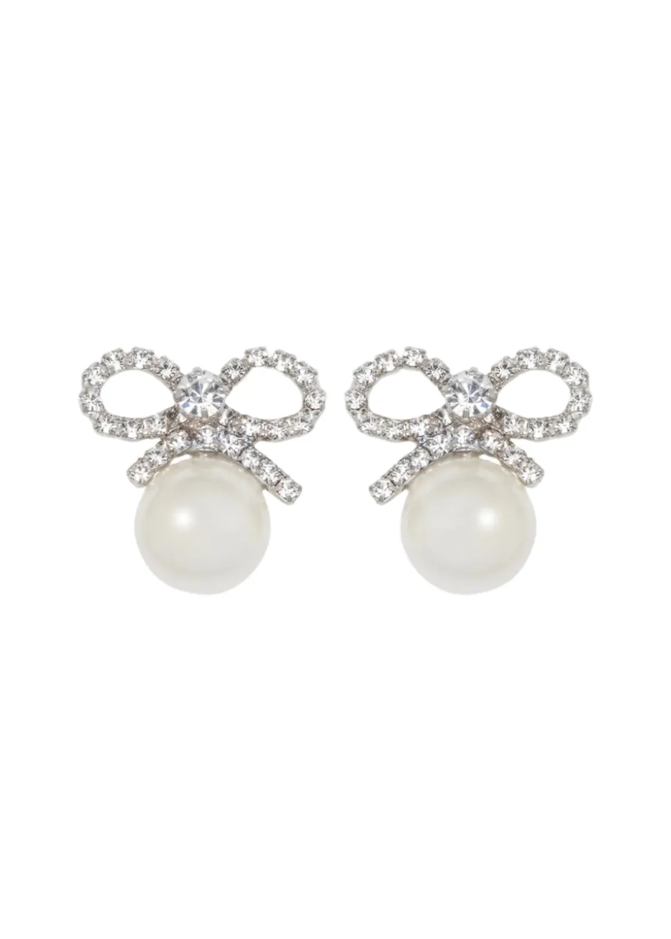 Candace Earrings in Crystal Pearl
