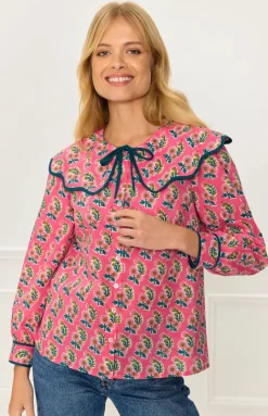 Candy Zinnia Apple Blouse