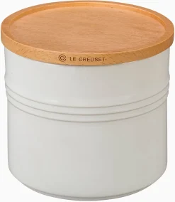 Canister with Wood Lid