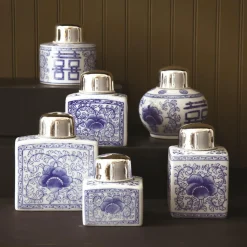Canton Collection Tea Jars, Set of 6