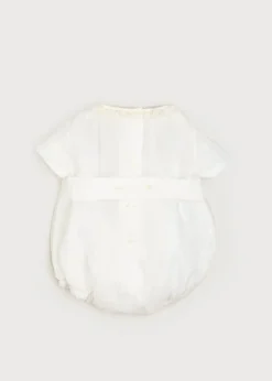 Cap Sleeve Lace Detail Romper in Ivory