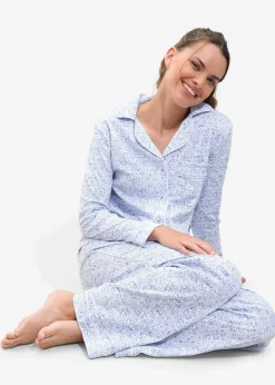 Cape Cod Women's Button Front Long Pajama Set