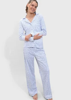 Cape Cod Women's Button Front Long Pajama Set
