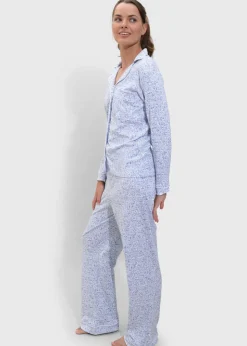 Cape Cod Women's Button Front Long Pajama Set