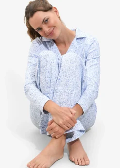 Cape Cod Women's Button Front Long Pajama Set
