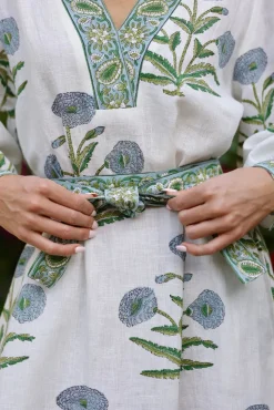 Capri Maxi Dress in Blue Flower