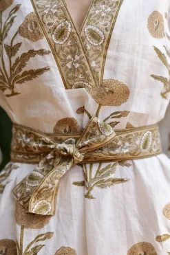 Capri Maxi Dress in Khaki Flower