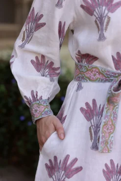 Capri Maxi Dress in Pink Palm