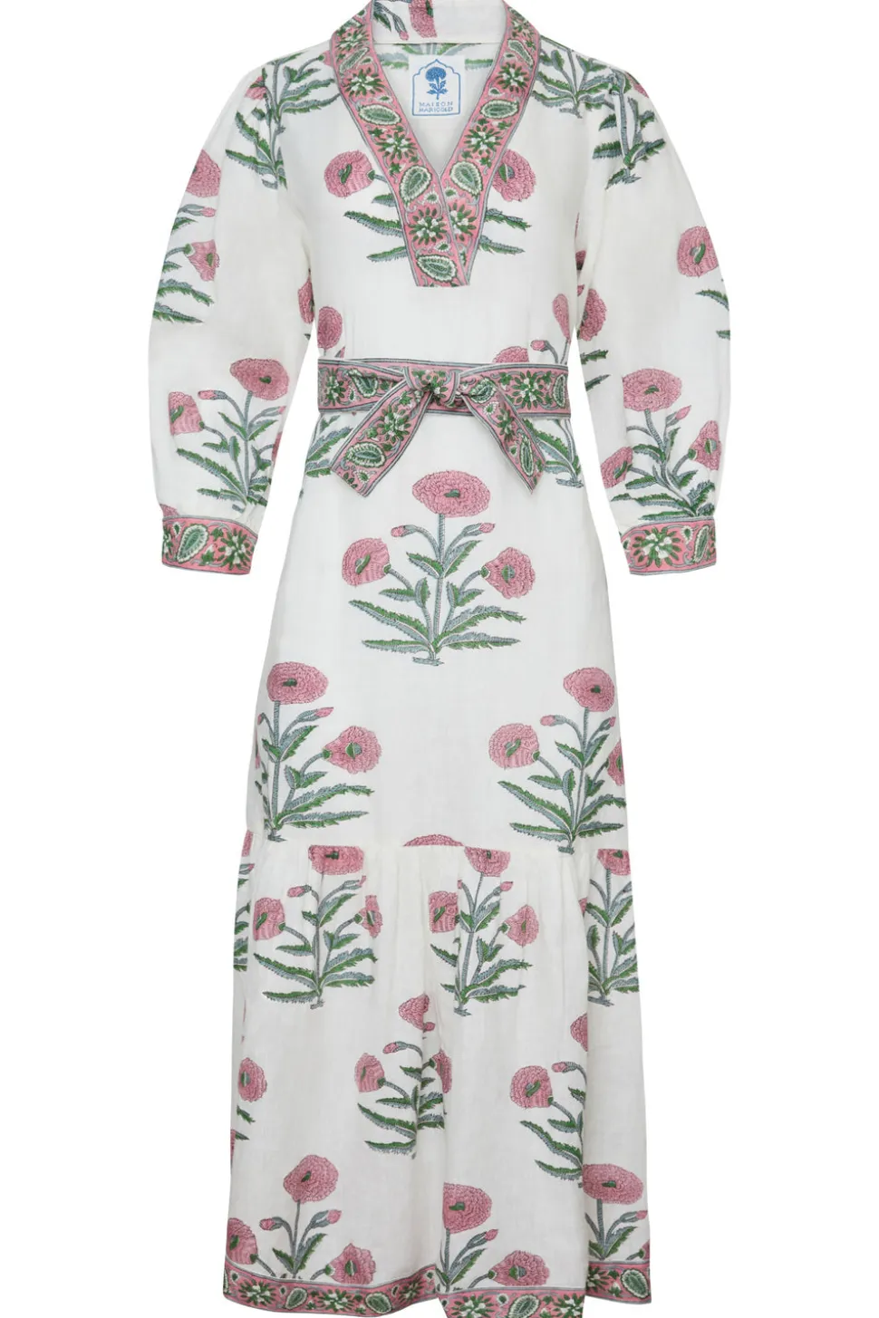 Capri Maxi Dress in Pink Flower