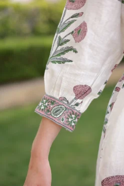 Capri Maxi Dress in Pink Flower