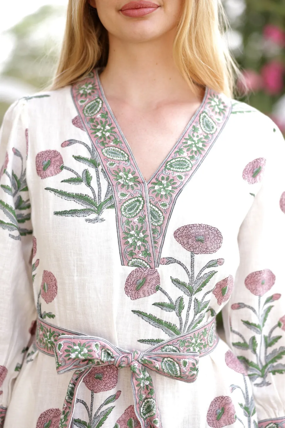 Capri Maxi Dress in Pink Flower